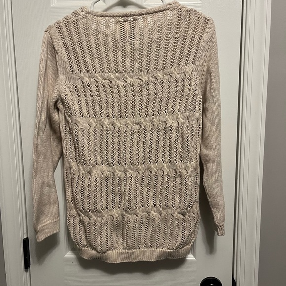 Women’s Tan V Neck Sweater made from 100% Pamuk (cotton) by Biliczki large - Picture 4 of 7